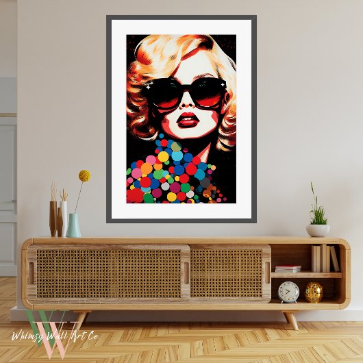 Pop Art Vrouw Kleurrijke Print