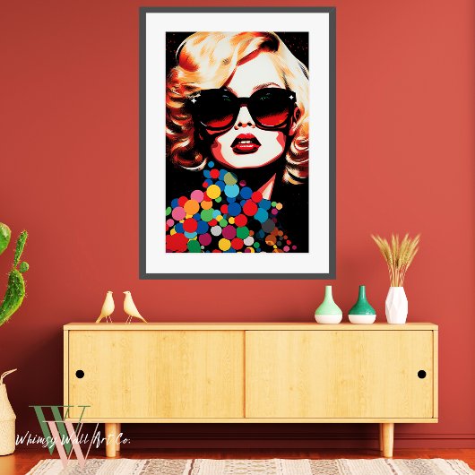 Pop Art Vrouw Kleurrijke Print