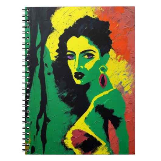 Pop Art Vrouw Notitieboek (Voorkant)