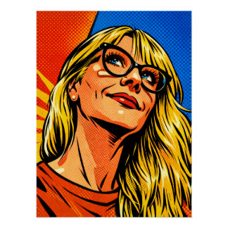 POP ART VROUW PERFECT POSTER