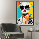 Pop Art Vrouw Portret Poster<br><div class="desc">Stap in een wereld waar klassiek portretschilderkunst samenkomt met de hedendaagse pop artistiek met ons "Pop Femme" Collectie. Dit levendige ensemble viert de veelzijdige essentie van het vrouwzijn door middel van een reeks opvallende vrouw portretten, elk weergegeven in vet, op pop geïnspireerde paletten en design. Het "Pop Femme"-Collectie is een...</div>