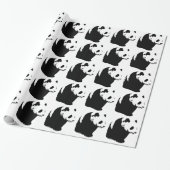 Pop Art Wandelende Panda Kerst Inpakpapier (Uitgerold)
