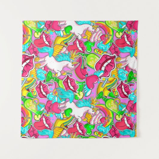 Pop Art Wandkleed (Voorkant (horizontaal))