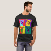 pop art warhol hond T-shirt (Voorkant volledig)