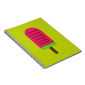 Pop Art watermeloen ijslolly fruitkunst Notitieboek (Rechterzijde)