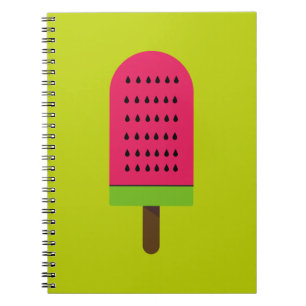 Pop Art watermeloen ijslolly fruitkunst Notitieboek