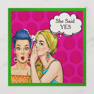 Pop Art Wedding Shower/Birthday Uitnodiging