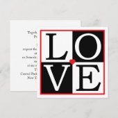 Pop Art Wedding Uitnodiging (Voorkant / Achterkant)