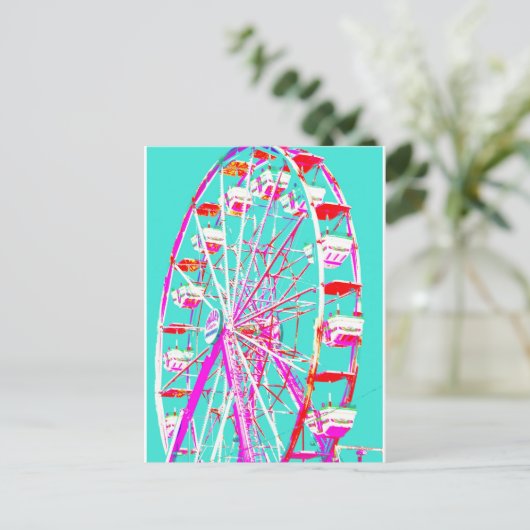 Pop Art Wheel Briefkaart (Staand voorkant)