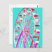 Pop Art Wheel Briefkaart (Voorkant / Achterkant)