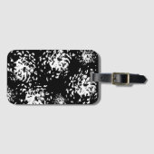 Pop Art White Flowers Bagagelabel (Voorkant (horizontaal))