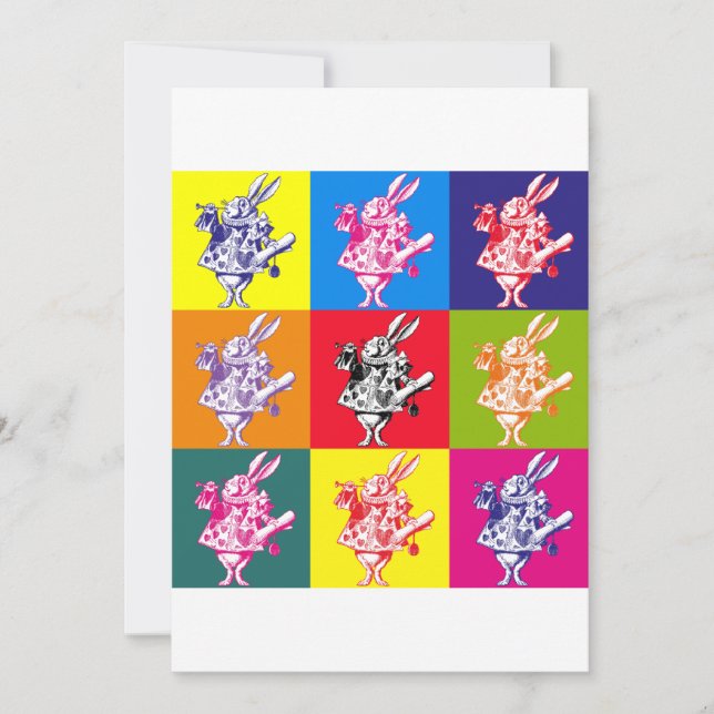 Pop Art White Rabbit (Voorkant)
