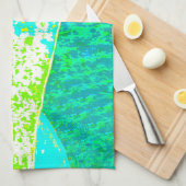 Pop Art White Swan Head Theedoek (Quarter Fold)