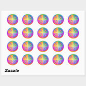 Pop Art Wijn Ronde Sticker (Vel)