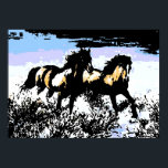 Pop Art Wild Horses Motivatie Freedom Artwork Poster<br><div class="desc">Wilde paarden Digitale kunstwerken, schilderijen, Afbeeldingen en Afbeeldingen</div>