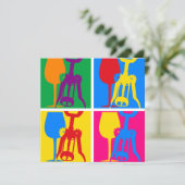 Pop Art Wine Kaart (Staand voorkant)