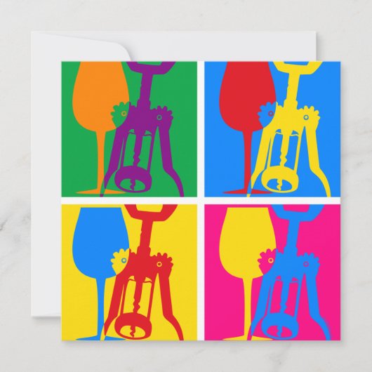 Pop Art Wine Kaart (Voorkant)