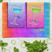 Pop Art WINE Kitchen - Bar TOWEL Theedoek (Gevouwen)