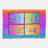 Pop Art WINE Kitchen - Bar TOWEL Theedoek (Horizontaal)