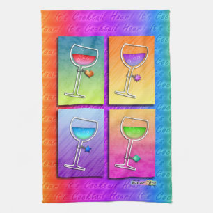 Pop Art WINE Kitchen - Bar TOWEL Theedoek