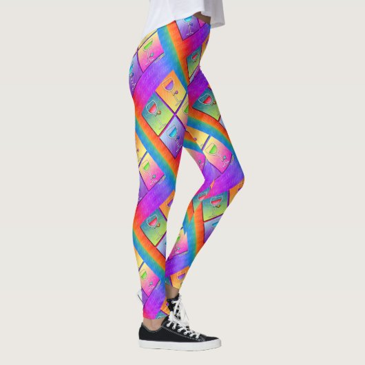 POP ART WINE LEGGINGS (Rechts)
