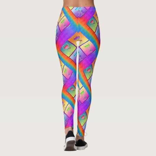 POP ART WINE LEGGINGS (Achterkant)