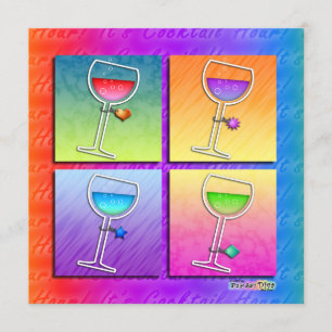 Pop Art Wine Uitnodiging