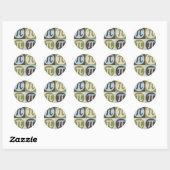 Pop Art Wiskunde Ronde Sticker (Vel)