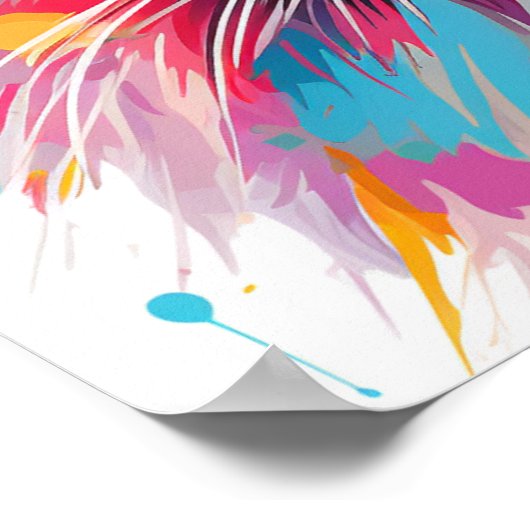 Pop Art Wit Perzisch Poster (Hoek)