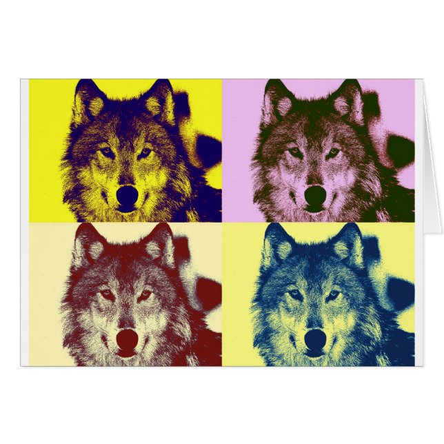 Pop Art Wolf (Voorkant Horizontaal)
