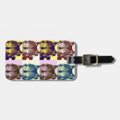 Pop Art Wolf Bagagelabel (Voorkant horizontaal)