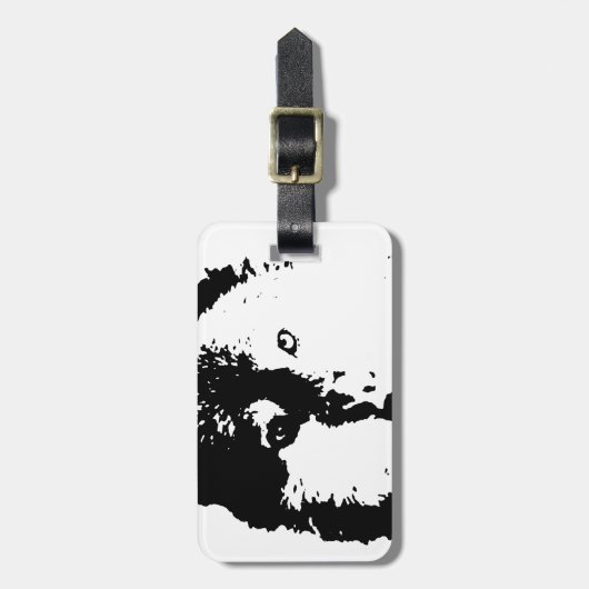 Pop Art Wolf Bagagelabel (Voorkant verticaal)