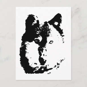 Pop Art Wolf Briefkaart