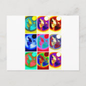 Pop Art Wolf Briefkaart (Voorkant)