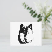 Pop Art Wolf Briefkaart (Staand voorkant)