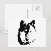 Pop Art Wolf Briefkaart (Voorkant / Achterkant)