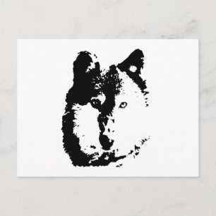 Pop Art Wolf Briefkaart