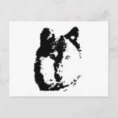 Pop Art Wolf Briefkaart (Voorkant)