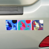 Pop Art Wolf Bumpersticker (Op auto)