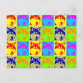 Pop Art Wolf Eyes Briefkaart (Voorkant)
