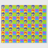 Pop Art Wolf Eyes Cadeaupapier (Vlak)