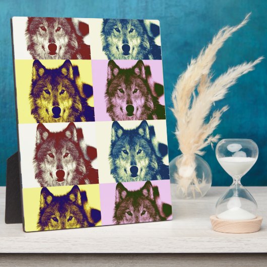 Pop Art Wolf Fotoplaat (Zijkant)