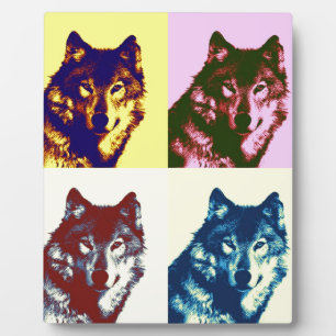 Pop Art Wolf Fotoplaat
