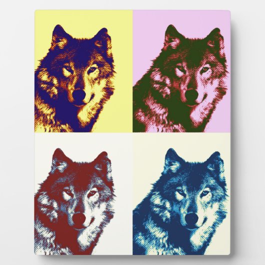 Pop Art Wolf Fotoplaat (Voorkant)