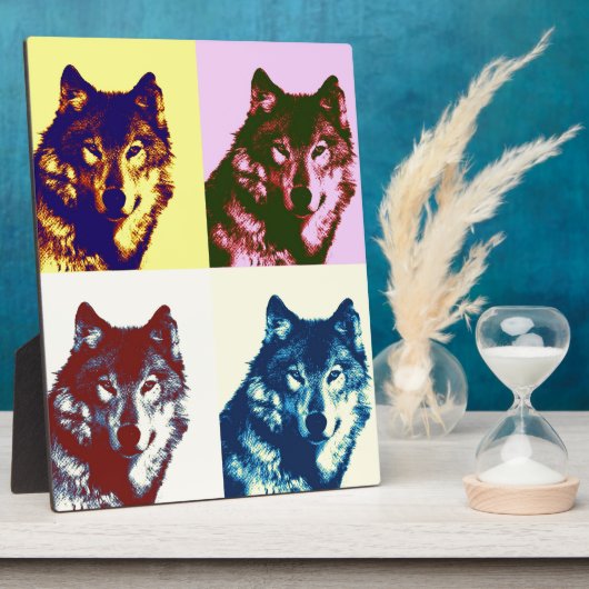 Pop Art Wolf Fotoplaat (Zijkant)