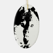 Pop Art Wolf Keramisch Ornament (Rechts)