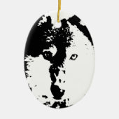 Pop Art Wolf Keramisch Ornament (Voorkant)