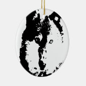 Pop Art Wolf Keramisch Ornament (Rechts)