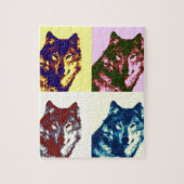 Pop Art Wolf Legpuzzel (Verticaal)