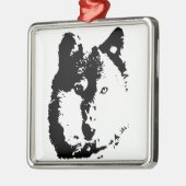 Pop Art Wolf Metalen Ornament (Links)
